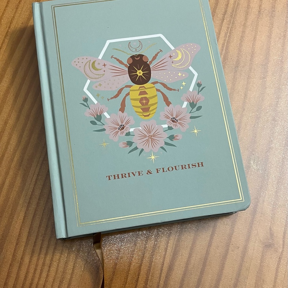 Bee Design Journal with Ribbon Bookmark (NWOT)